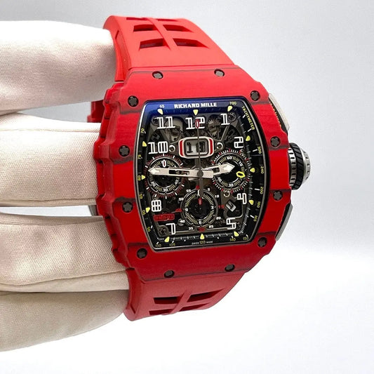 Vandor RM 11-03 Automatic Flyback Chronograph Red Quartz TPT Titanium