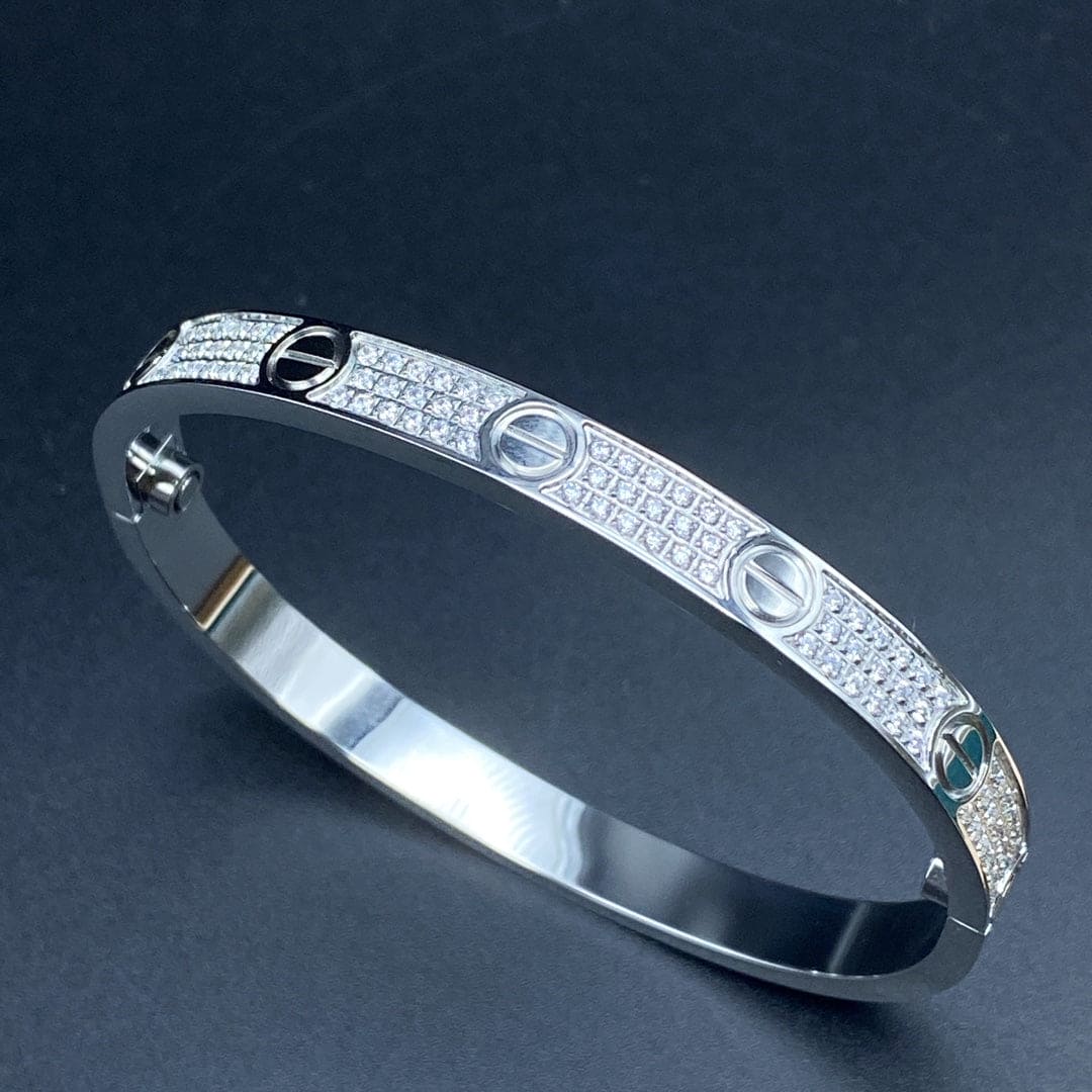 18K Love Pave Diamonds Bracelet