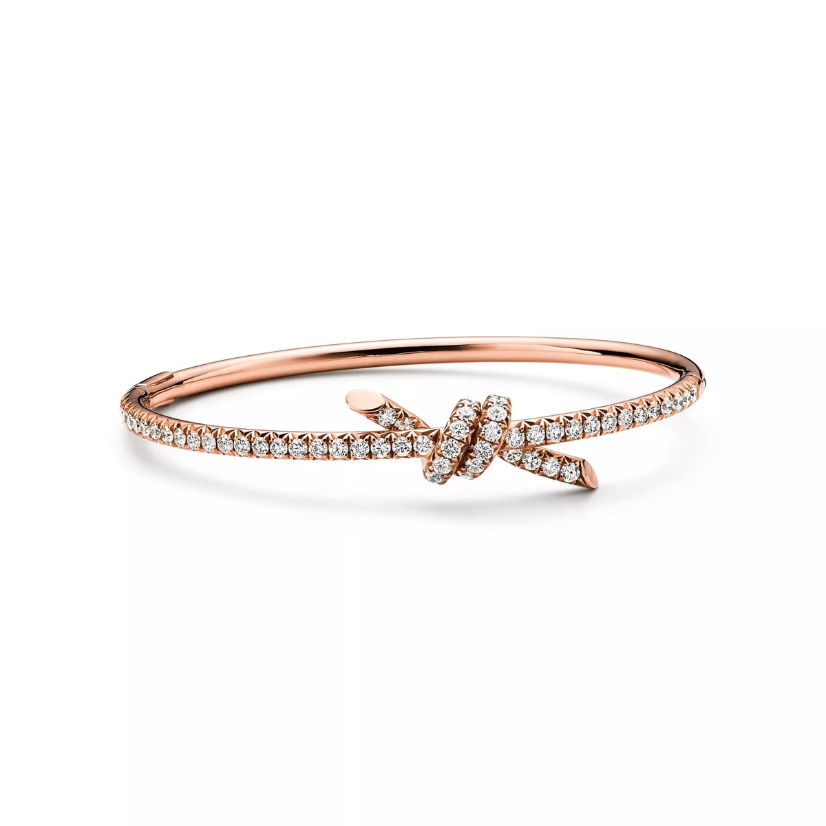L'amour Lucent Bracelet Bangle with Diamonds Rose Gold