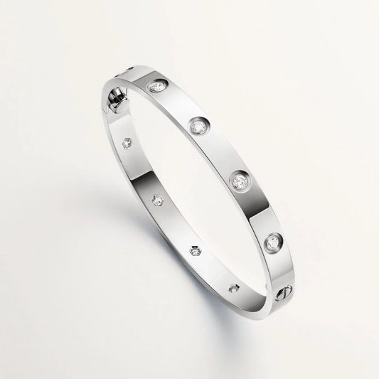 L'amour Amour Bracelet Classic Model Ten Diamonds White Gold
