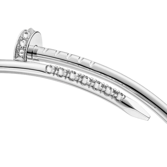 L'amour Linéa Clou Bracelet Small Model Pavé Diamond White Gold