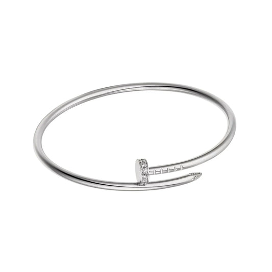 L'amour Linéa Clou Bracelet Small Model Diamond White Gold