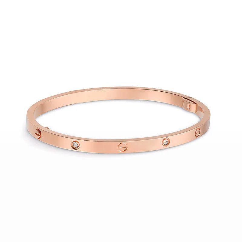 L'amour Amour Bracelet Small Model 6 Diamonds Rose Gold