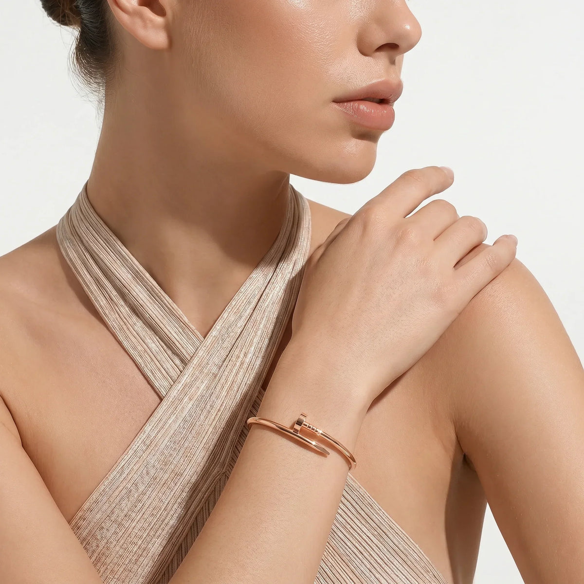 L'amour Linéa Clou Bracelet Classic Model Rose Gold