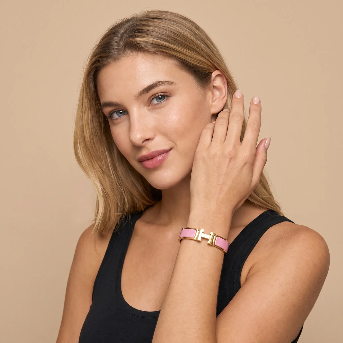 L'amour H Pink Bracelet Rose Gold