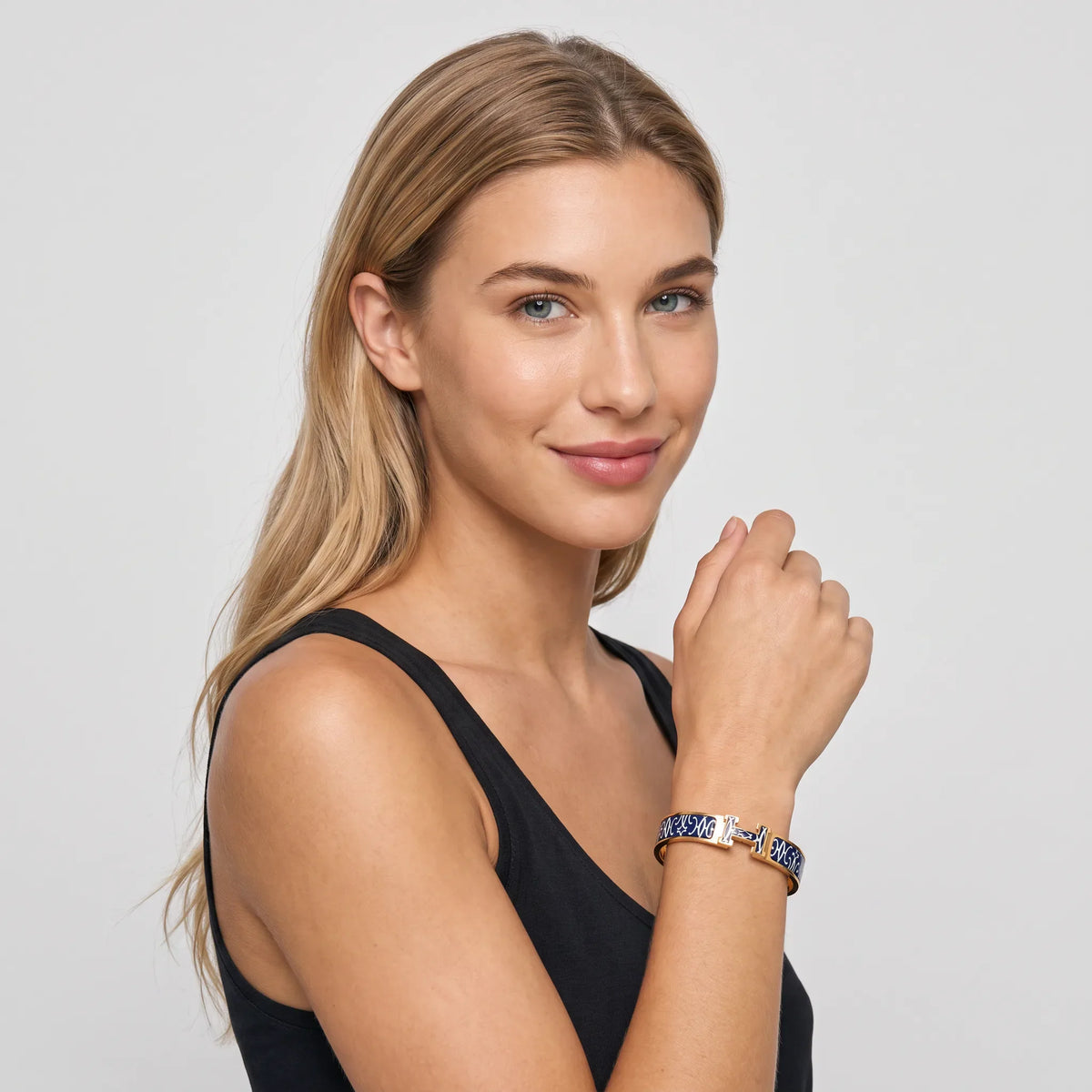 L'amour H Black Multicolor Bracelet Rose Gold