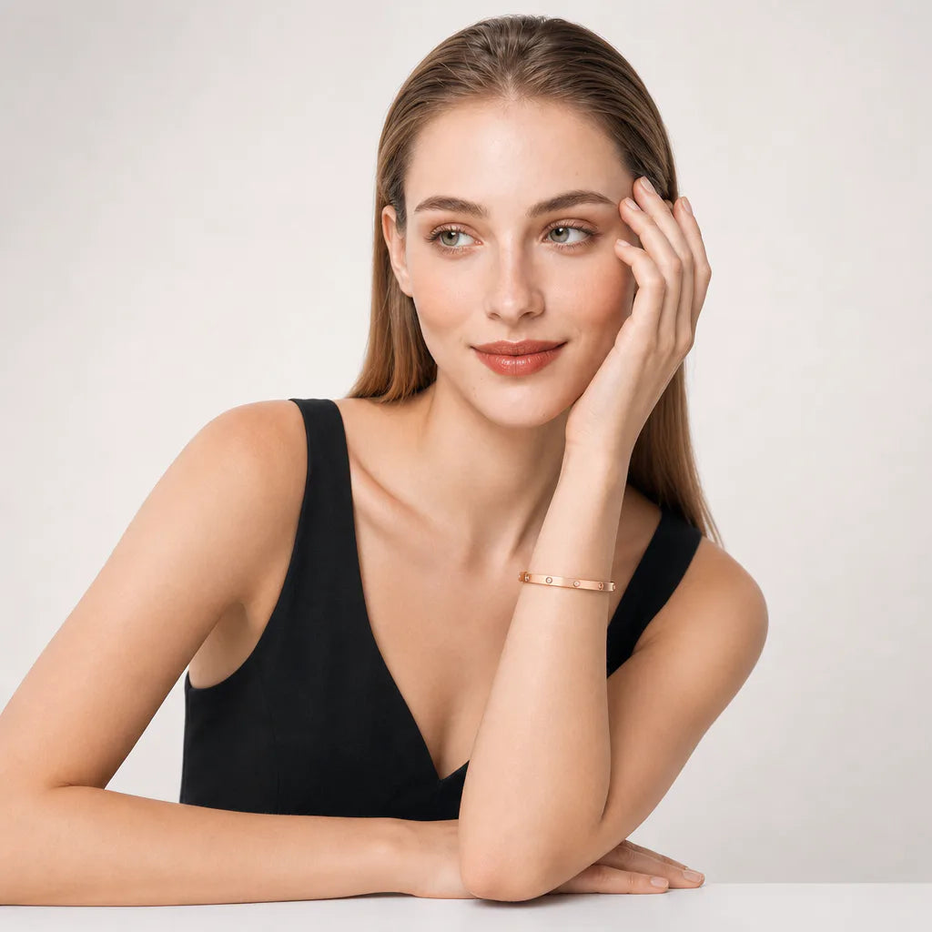 L'amour Amour Bracelet Small Model 6 Diamonds Rose Gold