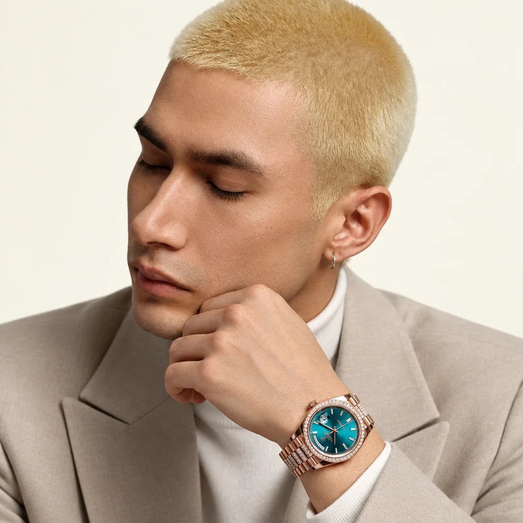 Vandor Day-Date 36mm 128345RBR Teal Blue Dial