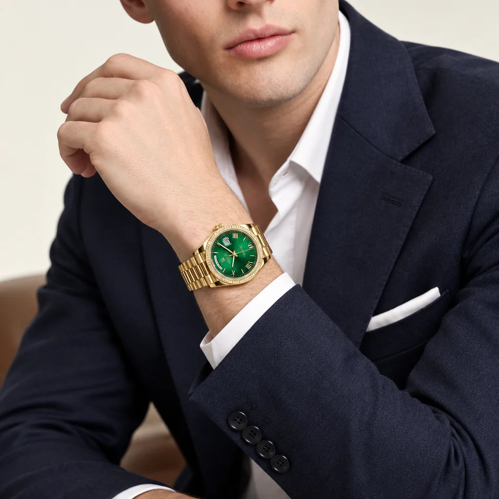 Vandor Day-Date 36mm 128398TBR Green Ombre Dial