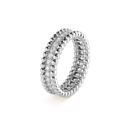 18K Perlée Diamonds Ring