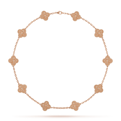 18K Vintage Alhambra 10 Motifs Necklace