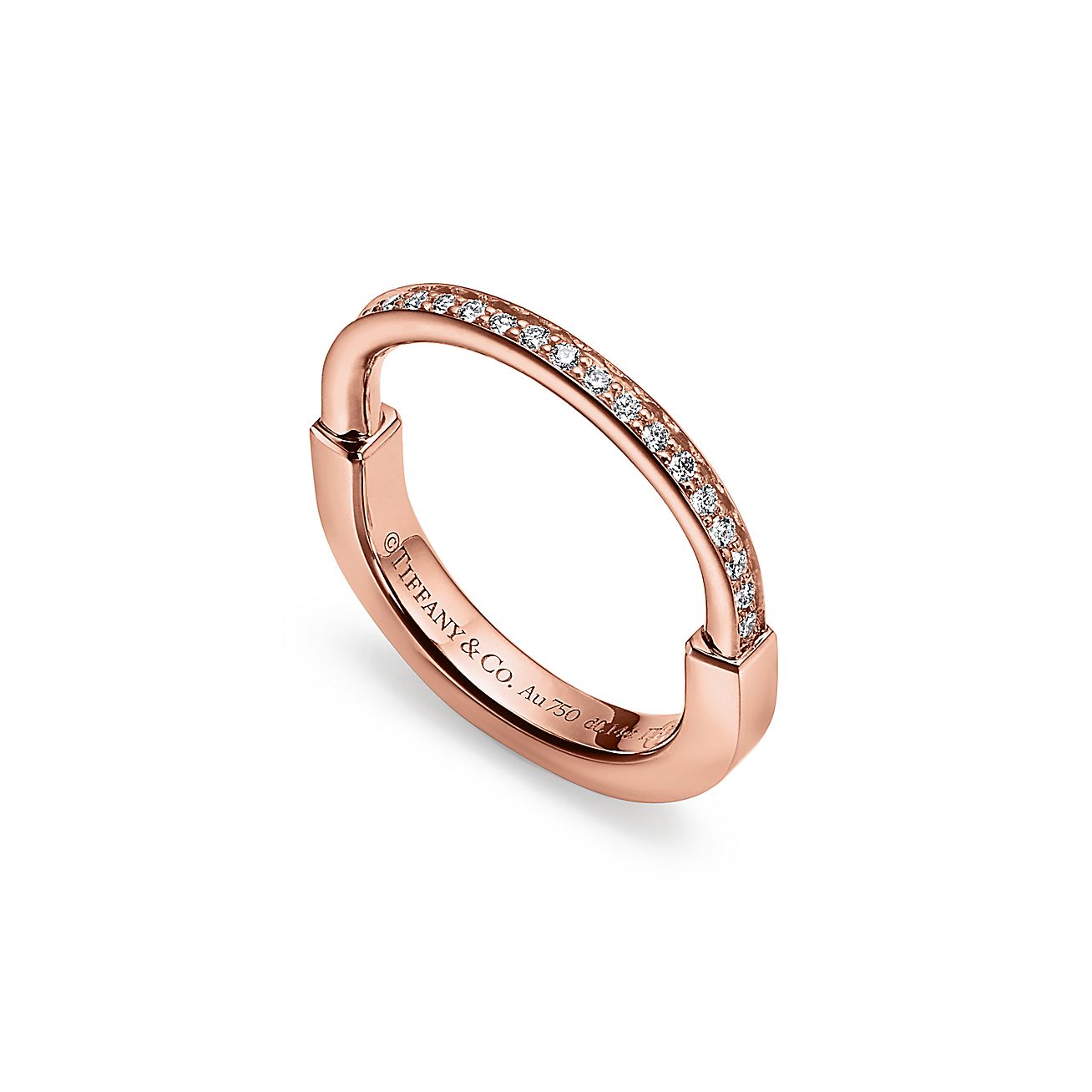 18K T Lock Diamonds Yellow Gold Ring