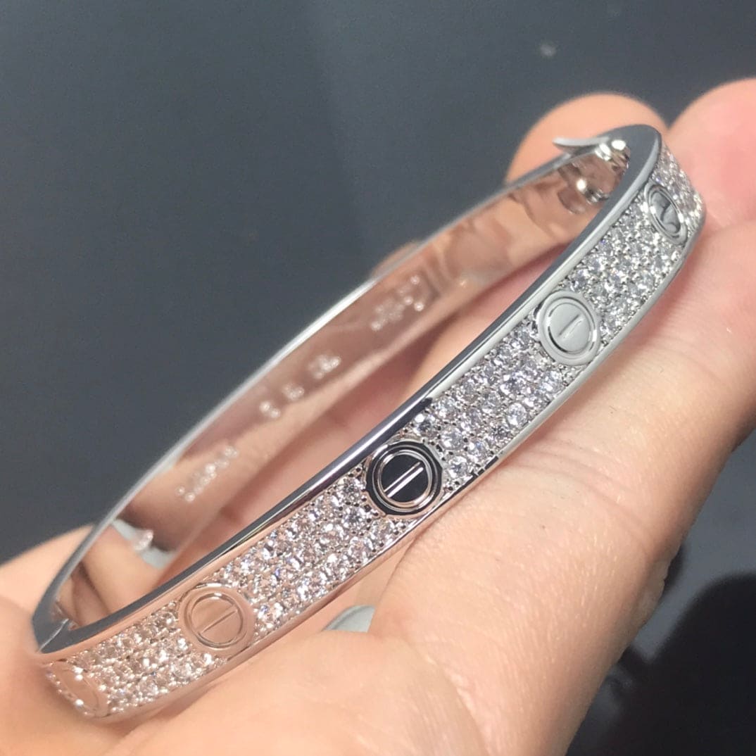 18K Love Pave Diamonds Bracelet