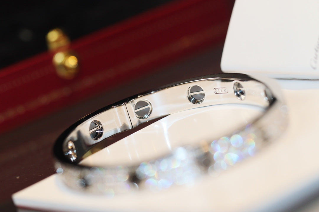 18K Diamond-paved Ceramic  Love Bracelet