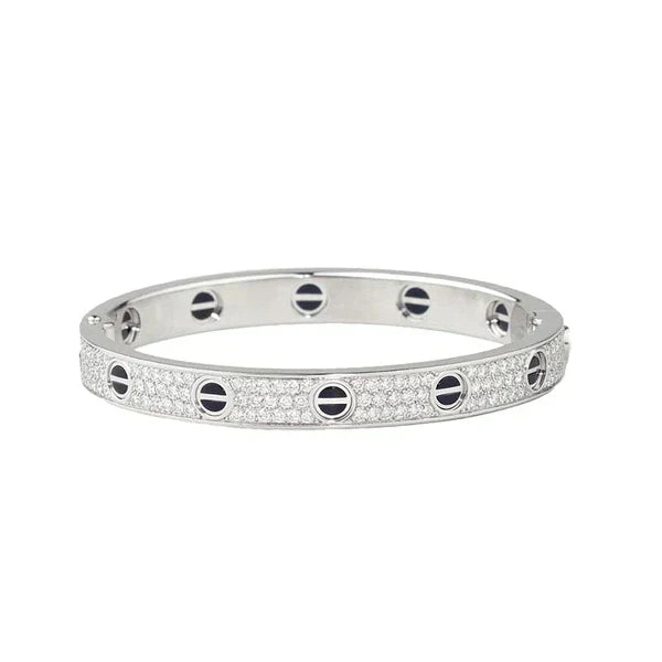 18K Diamond-paved Ceramic  Love Bracelet