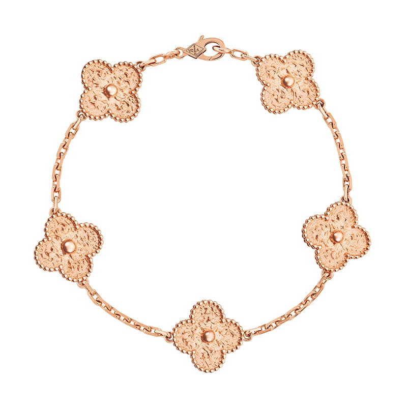 18K Vintage Alhambra Five Motifs Bracelet
