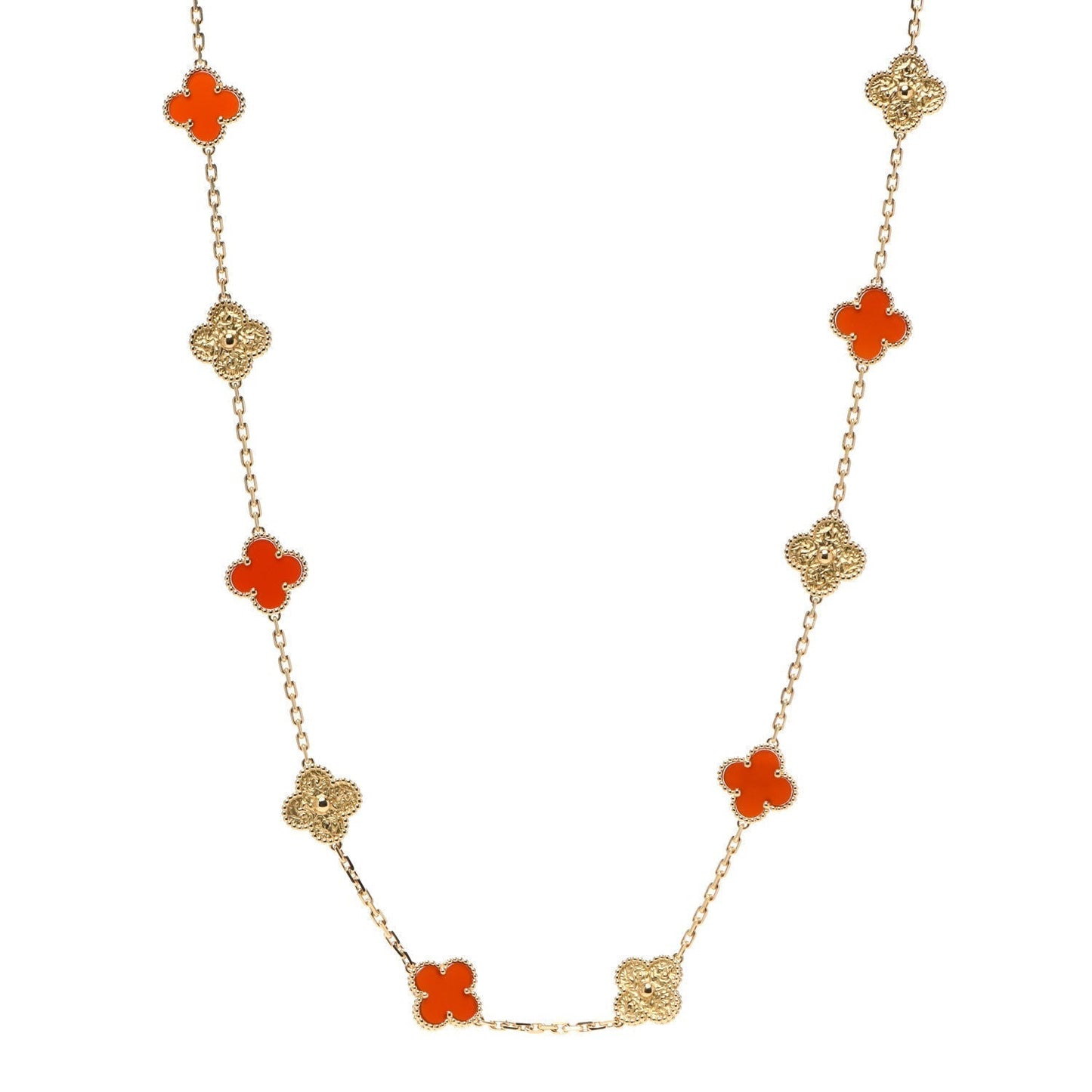18K Vintage Alhambra 20 Motifs Long Necklace