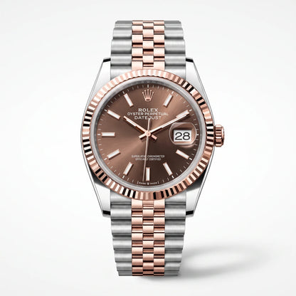 Vandor Datejust Everose Chocolate Dial Oystersteel Men's Watch | RL 41 126331-0002