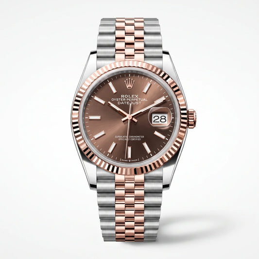 Vandor Datejust Everose Chocolate Dial Oystersteel Men's Watch | RL 41 126331-0002