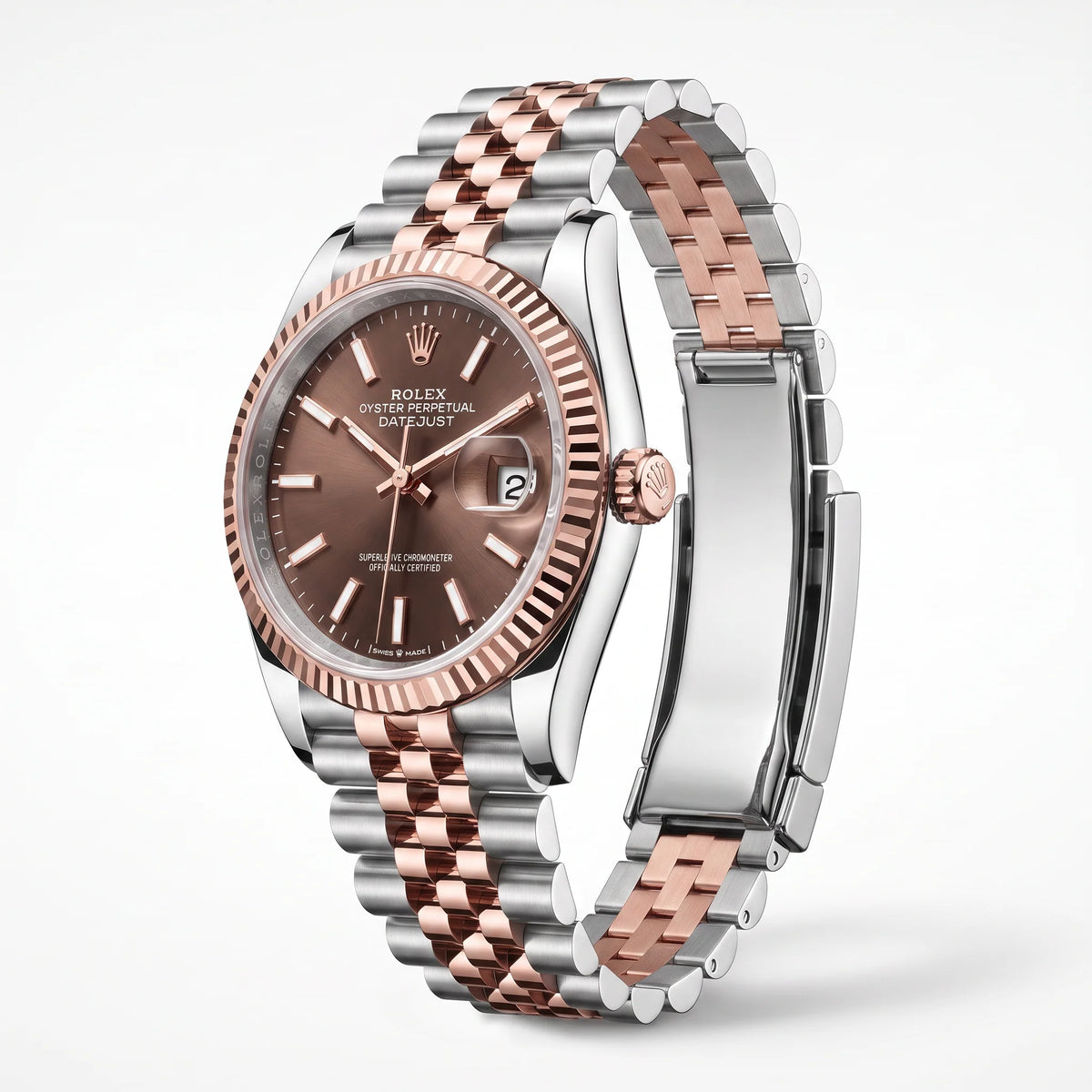 Vandor Datejust Everose Chocolate Dial Oystersteel Men's Watch | RL 41 126331-0002