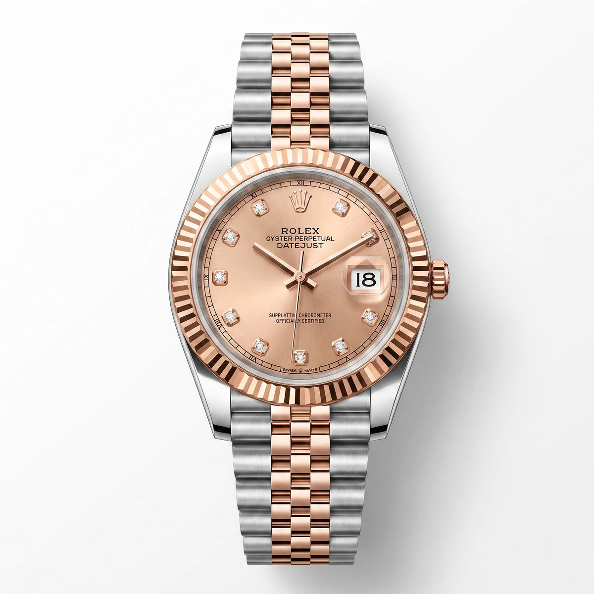 Vandor Datejust 41mm 126331 Pink Diamond Dial Jubilee Everose Rolesor