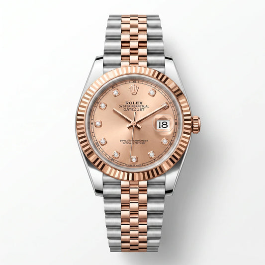 Vandor Datejust 41mm 126331 Pink Diamond Dial Jubilee Everose Rolesor