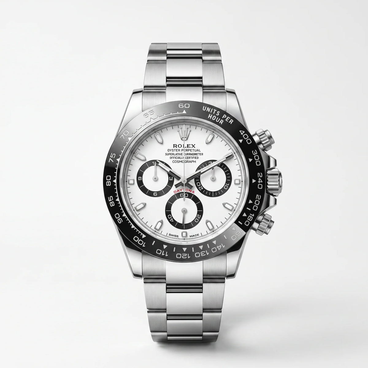 Vandor Cosmograph Daytona Ceramic Bezel White Panda Dial Mens Watch | RL 40 126500