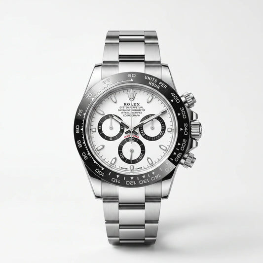 Vandor Cosmograph Daytona Ceramic Bezel White Panda Dial Mens Watch | RL 40 126500