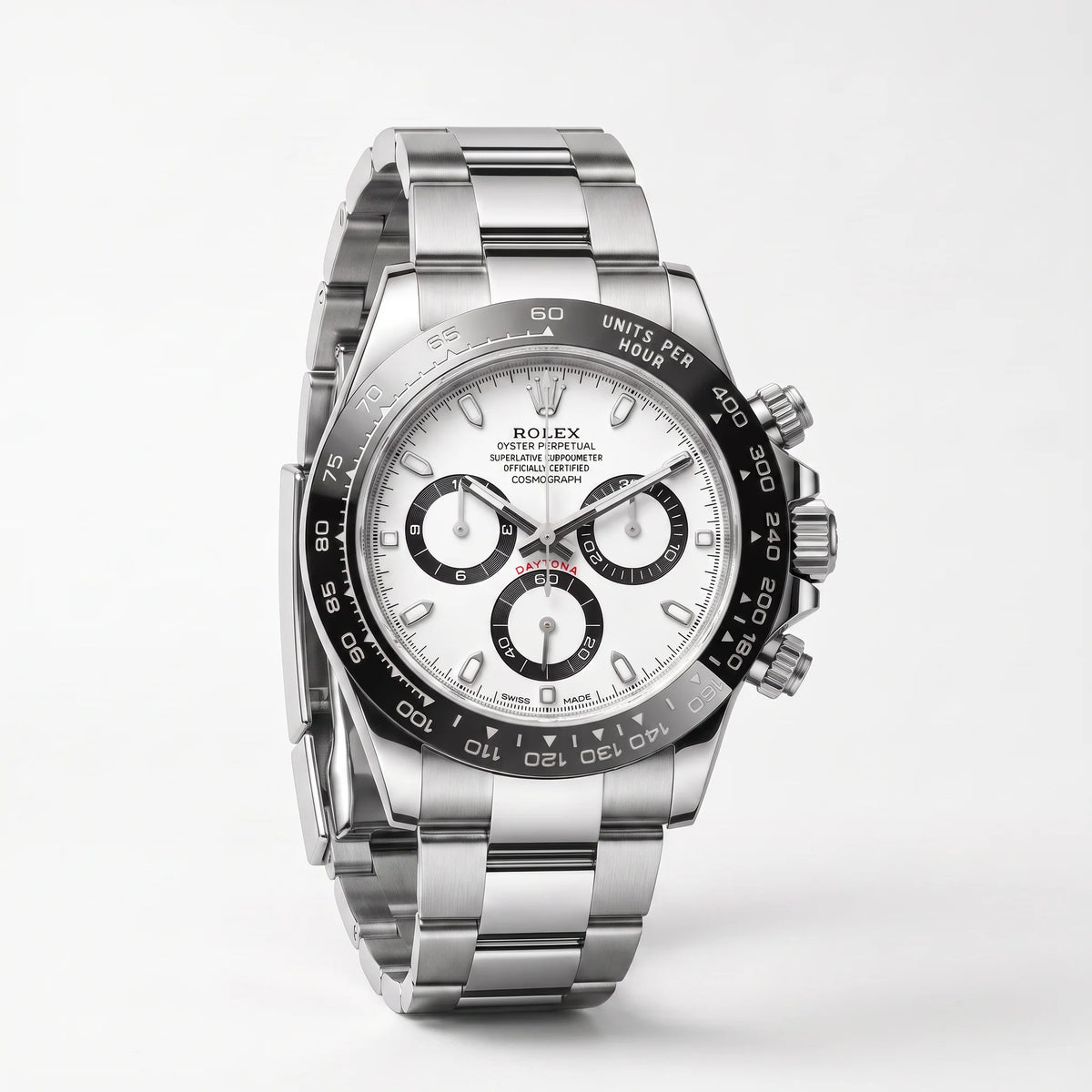 Vandor Cosmograph Daytona Ceramic Bezel White Panda Dial Mens Watch | RL 40 126500