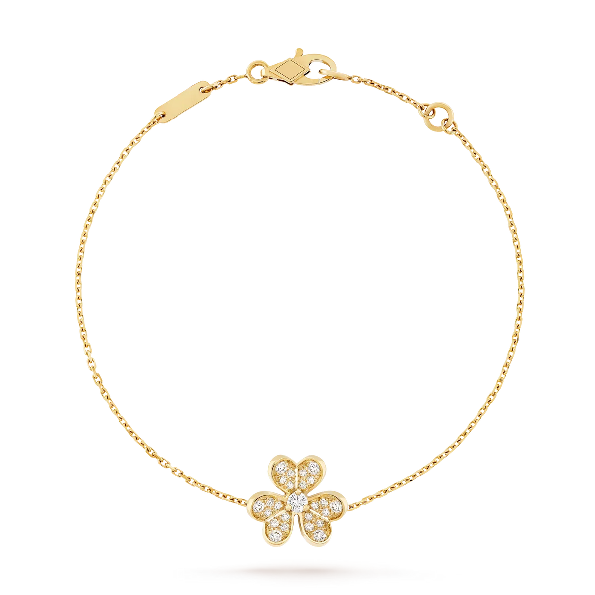 L'amour Luminous Blossom Single-Motif Charm Bracelet Gold