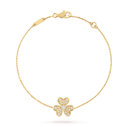 L'amour Luminous Blossom Single-Motif Charm Bracelet Gold