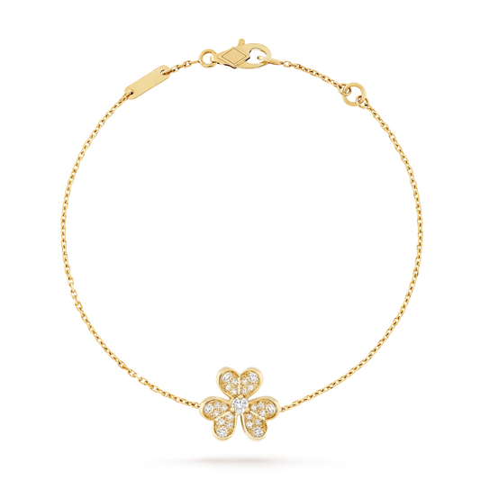 L'amour Luminous Blossom Single-Motif Charm Bracelet Gold