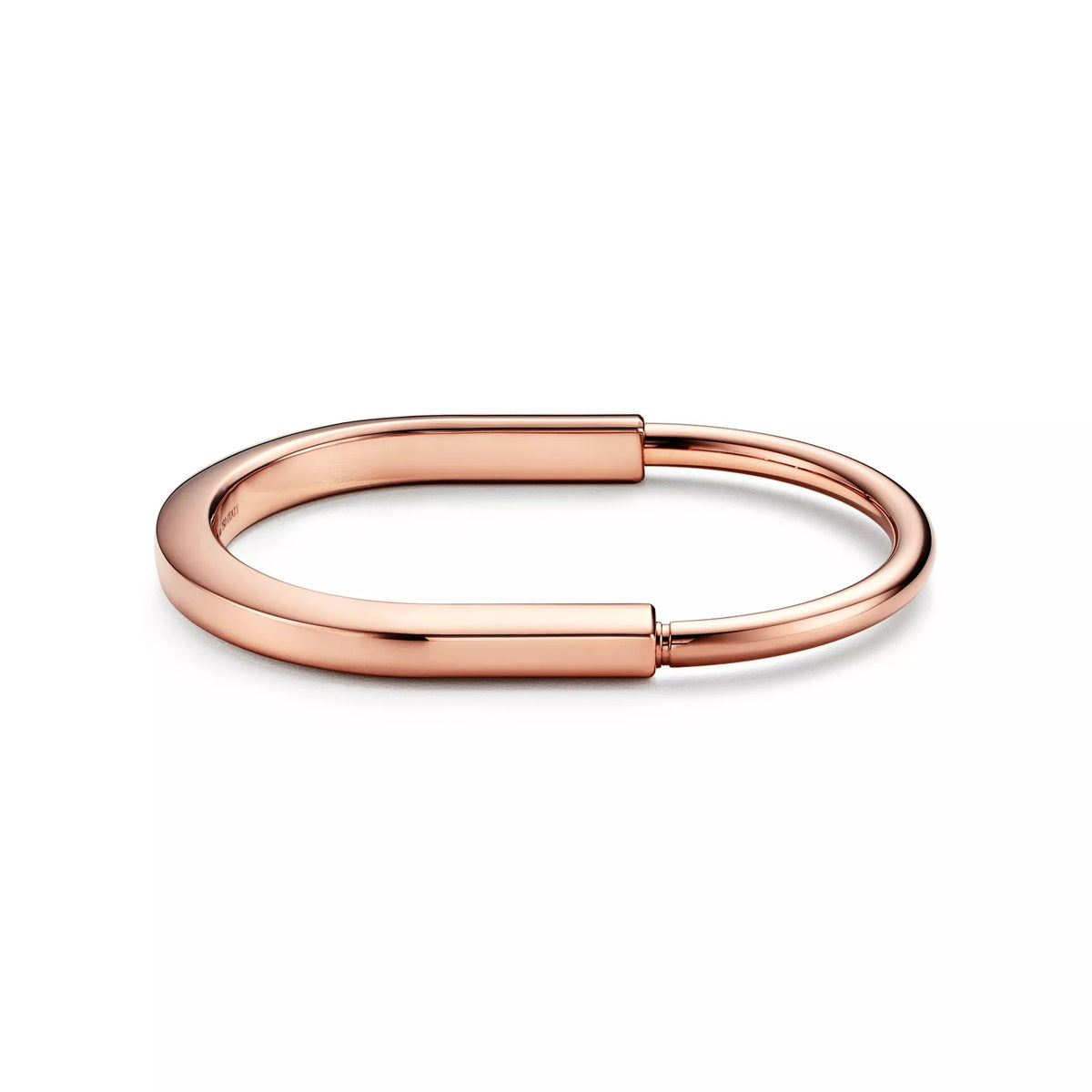 L'amour Lock Bracelet Bangle in Rose Gold