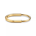 L'amour Lock Bracelet Bangle in Yellow Gold