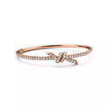 L'amour Lucent Bracelet Bangle with Diamonds Rose Gold
