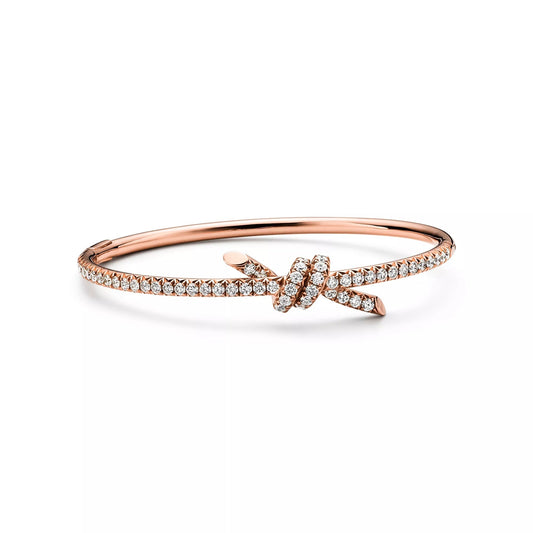 L'amour Lucent Bracelet Bangle with Diamonds Rose Gold