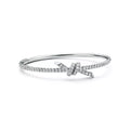 L'amour Lucent Bracelet Bangle with Diamonds White Gold