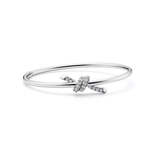 L'amour Lucent Bracelet Diamond Wire Bangle White Gold