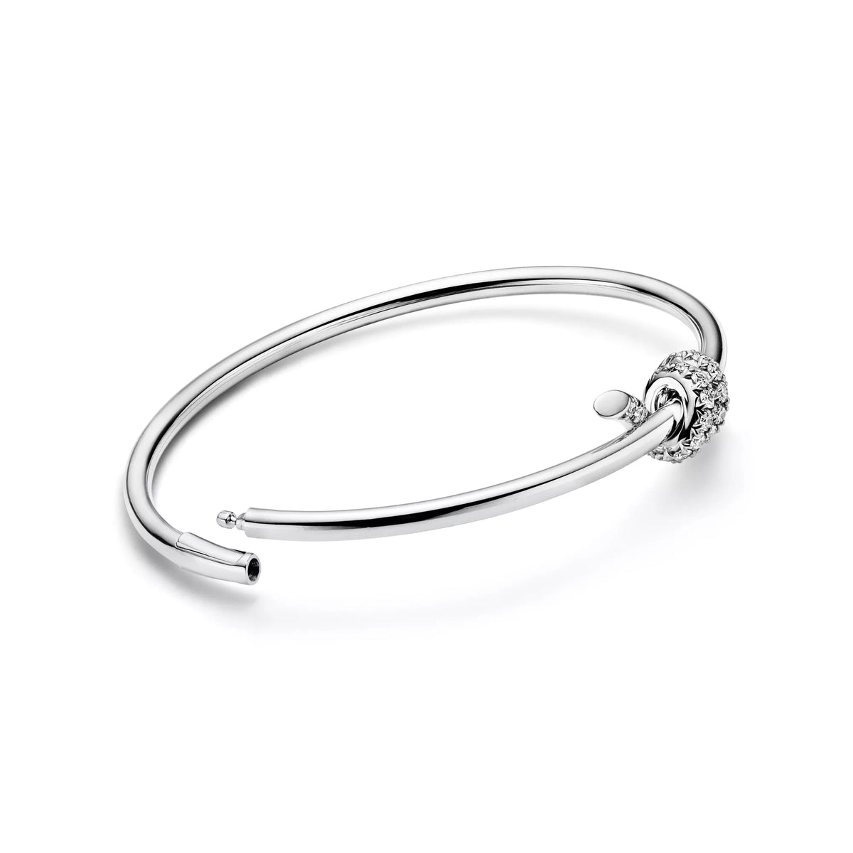 L'amour Lucent Bracelet Diamond Wire Bangle White Gold