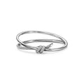 L'amour Lucent Bracelet Double Row Diamond Hinged Bangle White Gold