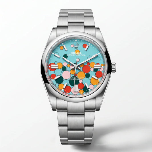 Vandor Oyster Perpetual Celebration Dial Steel Men's Watch | RL 41 124300