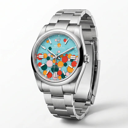 Vandor Oyster Perpetual Celebration Dial Steel Men's Watch | RL 41 124300