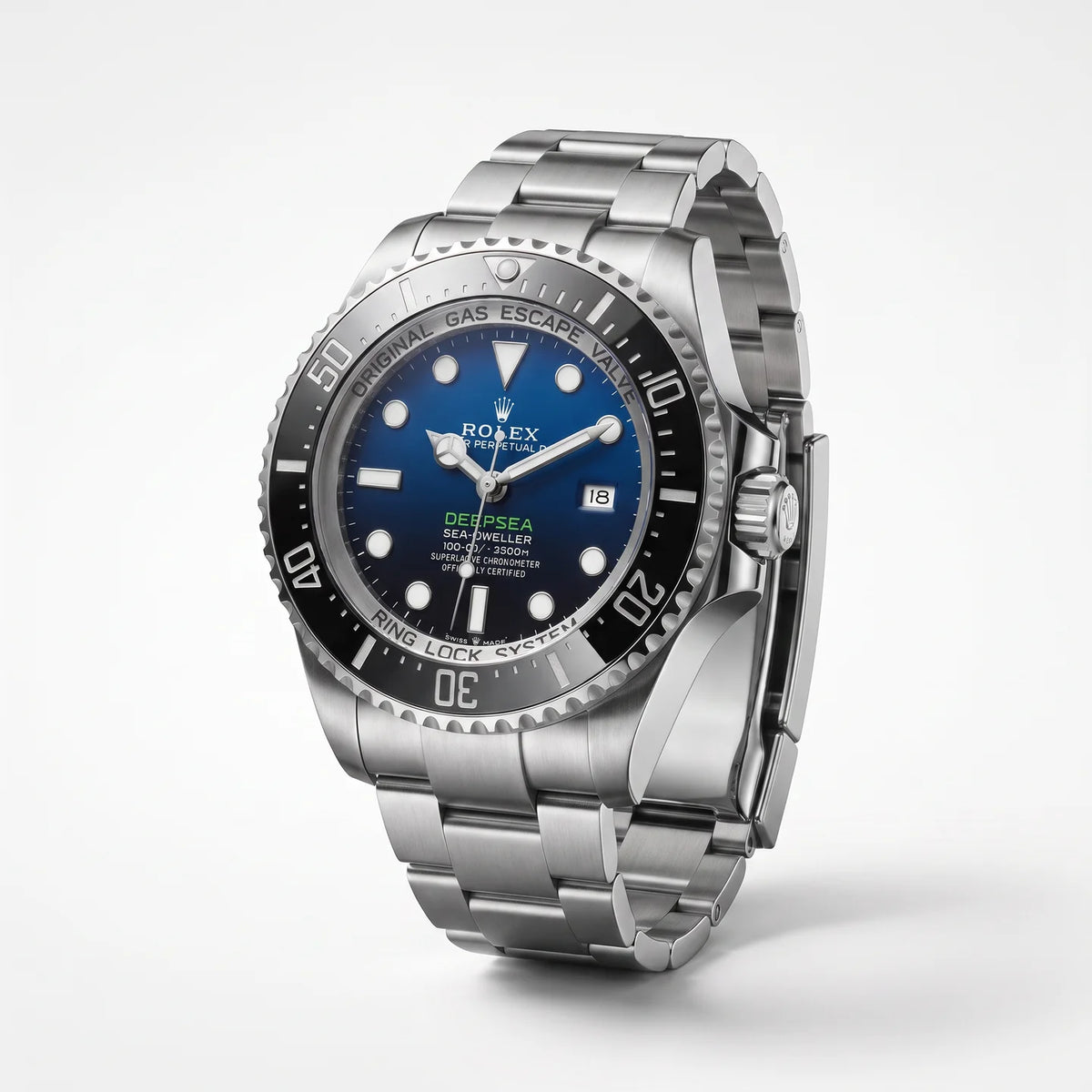 Vandor Sea-Dweller Deep Blue Dial Stainless Steel Rotating Bezel Men’s Watch | RL 44 116660