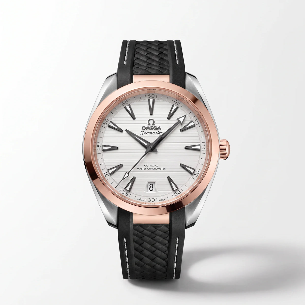 Vandor Seamaster Aqua Terra 150M White Dial Rose Tone Bezel Men's Watch | OM 220.22.41.21.02.001