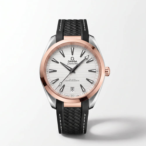 Vandor Seamaster Aqua Terra 150M White Dial Rose Tone Bezel Men's Watch | OM 220.22.41.21.02.001