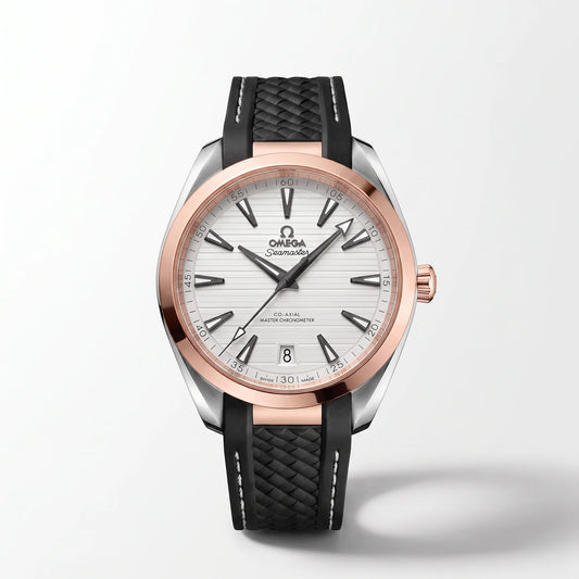 Vandor Seamaster Aqua Terra 150M White Dial Rose Tone Bezel Men's Watch | OM 220.22.41.21.02.001