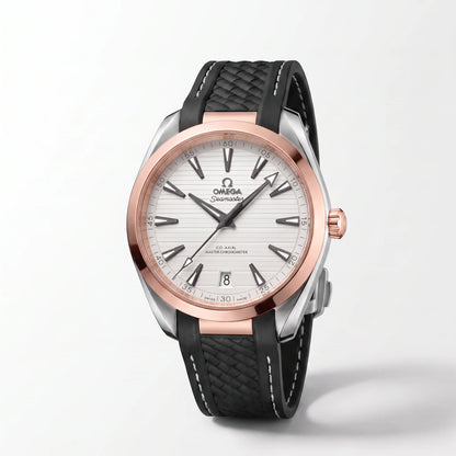 Vandor Seamaster Aqua Terra 150M White Dial Rose Tone Bezel Men's Watch | OM 220.22.41.21.02.001