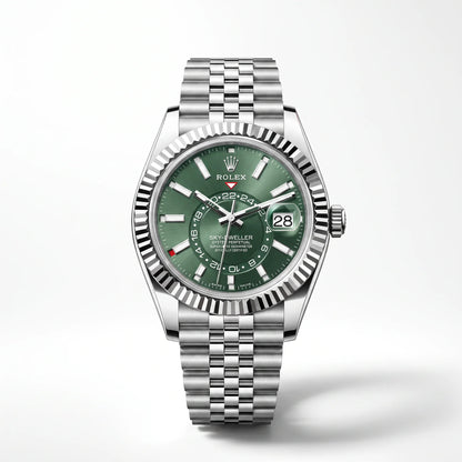 Vandor Sky-Dweller 42mm 336934 Mint Green Dial White Rolesor Jubilee