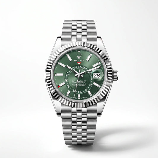 Vandor Sky-Dweller 42mm 336934 Mint Green Dial White Rolesor Jubilee