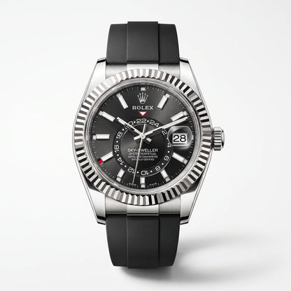 Vandor Sky-Dweller White Gold Black Dial Time And Ring-Command Control Men's Watch | RL 42 336239